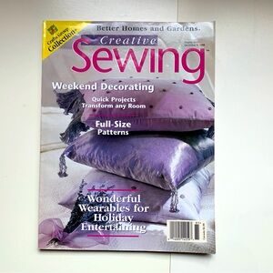 Creative Sewing Magazine Patterns Included Full-size Family Wearables Home Decor